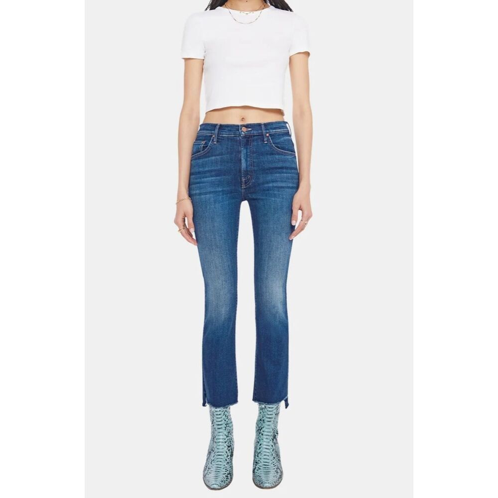 Mother Denim The Hustler Ankle Fray High Waisted Jeans Women's Size 25